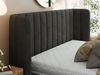 Polsterbett GOLETTA CLASSIC 200 x 200 cm mit gepolstertem Kopfteil, stabilem Bettrahmen, Lattenrost und Bettkasten mit Gasdruckfedern, Doppelbett, zeitloses Design - Dunkelgrau Velvet Bild 4