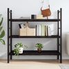 vidaXL Wandregal Dunkelbraun 120x50x(2-4)cm Massivholz Eiche Behandelt 363816 Bild 2