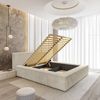Polsterbett Doppelbett TULSA 180x200cm in Stoff Vito Creme Bild 2