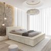 Polsterbett Doppelbett TULSA 180x200cm in Stoff Vito Creme Bild 5