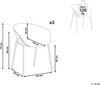 Gartenstuhl 2er Set METEORA Kunststoff Beige Bild 2