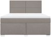vidaXL Boxspringbett mit Matratze Taupe 180x200 cm Stoff 3290564 Bild 4