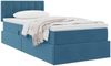 vidaXL Aufbewahrungsbett mit Matratze Dunkelblau 90 x 190 cm Samt 3370849 Bild 3