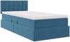 vidaXL Aufbewahrungsbett mit Matratze Dunkelblau 90 x 190 cm Samt 3370849 Bild 5