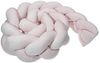 LuMali Nestchenschlange Bettschlange geflochten 210cm Nestchen Bettumrandung Babybett Zopf, Stillkissen Seitenschläfer Velour weich hypoallergen Pastellfarben Bild 2