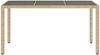 vidaXL Gartentisch mit Glasplatte Beige 150x90x75 cm Poly Rattan 365533 Bild 4