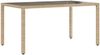 vidaXL Gartentisch mit Glasplatte Beige 150x90x75 cm Poly Rattan 365533 Bild 2