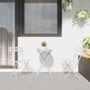 vidaXL Klapp Bistro Set 3 pcs Weiß Stahl 42002968 Bild 4