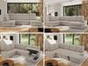 Ecksofa, Wohnzimmer U Couch, Polstersofa mit Bettkasten - MADRITO U - Beige Stoff - Links Bild 2