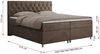 Boxspringbett Doppelbett Polsterbett Kunstlederbett mit Bettkasten - ROMA - 180x200cm - Braun Velours - H3 Bild 5