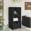vidaXL Gartenschrank Grau 50 x 55 x 115 cm Poly Rattan Schwarz Bild 3