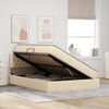 vidaXL Aufbewahrungsbett mit Matratze Creme 140 x 200 cm Holzwerkstoff 3370579 Bild 4