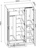 Kleiderschrank Finning 176x120x52 cm 1 Schublade Walnuss, dunkel [en. casa] Bild 3