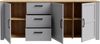 Sideboard >BOHOL< 3 Türen. 3 Schübe, Riviera Eiche / Eiche grau - 220,8x87x42cm (BxHxT) Bild 3