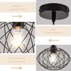 ZMH Hängelampe Industrial Schwarz Pendelleuchte - Hängeleuchte Metall Vintage E27 Pendellampe Retro Esszimmer Lampe Küche Hängend Wohnzimmer Flur Ohne Leuchtmittel Bild 5
