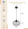ZMH Hängelampe Industrial Schwarz Pendelleuchte - Hängeleuchte Metall Vintage E27 Pendellampe Retro Esszimmer Lampe Küche Hängend Wohnzimmer Flur Ohne Leuchtmittel Bild 2