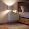 vidaXL Wand-Nachttisch mit LED-Leuchten Sonoma-Eiche 852093 Bild 5