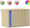 vidaXL Wand-Nachttisch mit LED-Leuchten Sonoma-Eiche 852093 Bild 2
