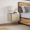 vidaXL Wand-Nachttisch mit LED-Leuchten Sonoma-Eiche 852093 Bild 4