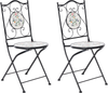 Gartenstuhl 2er Set COLLIO Metall Schwarz Bild 4