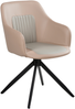 Esszimmerstuhl 2er Set drehbar LIKELY Kunstleder Sandbeige Bild 4