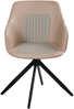 Esszimmerstuhl 2er Set drehbar LIKELY Kunstleder Sandbeige Bild 5