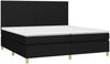 vidaXL Boxspringbett mit Matratze Schwarz 200x200 cm Stoff, Härtegrad: H2 [3142203] Bild 3