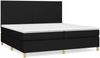 vidaXL Boxspringbett mit Matratze Schwarz 200x200 cm Stoff, Härtegrad: H2 [3142203] Bild 2