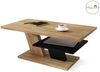 Mazzoni Couchtisch Cliff Eiche Gold Craft / Schwarz matt Tisch Wohnzimmertisch 110x60x45 Bild 3