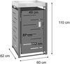 1er-Mülltonnenverkleidung HWC-H40b, Mülltonnenbox, Pflanzkasten Edelstahl-Metall-Kombi 24kg 110x60x62cm erweiterbar Bild 3