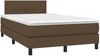 Boxspringbett mit Matratze & LED Stoff Dunkelbraun 120x200 cm, Härtegrad: H2 [3133144] Bild 3
