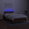Boxspringbett mit Matratze & LED Stoff Dunkelbraun 120x200 cm, Härtegrad: H2 [3133144] Bild 4
