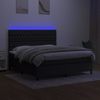 vidaXL Boxspringbett mit Matratze & LED Schwarz 180x200 cm Stoff 3135135 Bild 4