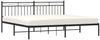 vidaXL Bettgestell mit Kopfteil, Metall, Schwarz, 193x203 cm Bild 3