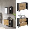 Waschbeckenunterschrank Leano Anthrazit/Bergeiche 80 x 62 cm mit 2 Schubladen Vicco Bild 2