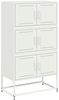 vidaXL Sideboard Weiß 68,5x38,5x123,5 cm Stahl 846493 Bild 2