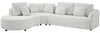 Vente-unique - LOMESI Sofa Stoff Weiß - B 264 cm x H 90 cm x L 302 cm Bild 2