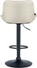 Barhocker 2er Set TAMPA - Creme, Stoff, Schwarz Barhocker mit Lehne Barstuhl Tresenhocker Tresenstuhl Kneipenhocker Kneipenstuhl Bild 5