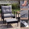 KOMFOTTEU Balkonset Gartenmöbel Sitzgruppe, (Set, 5-tlg), mit weichen Sitz- & Rückenkissen Bild 3