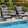 KOMFOTTEU Balkonset Gartenmöbel Sitzgruppe, (Set, 5-tlg), mit weichen Sitz- & Rückenkissen Bild 2