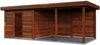 Lugarde Select Modern Gartenhaus mit Vordach Mannheim 300x300cm + 400cm - Braunes Öl Bild 3