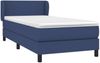 vidaXL Boxspringbett mit Matratze Blau 100x200 cm Stoff 3126067 Bild 3