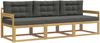 vidaXL Outdoor-Sofagarnitur 3 pcs Weiß und Anthrazit Polyester 3385981 Bild 2