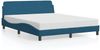 vidaXL Bettgestell mit Kopfteil "Dover" Blau 160x200 cm Samt 373216 Bild 2