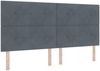 vidaXL Boxspringbett mit Kopfteil Dunkelgrau 200 x 200 cm Samt 3344535 Bild 5