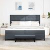 vidaXL Boxspringbett mit Kopfteil Dunkelgrau 200 x 200 cm Samt 3344535 Bild 3