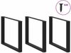 vidaXL Esstischbeine U-Form 3 Stk. Schwarz 100x(72-73) cm Stahl 4013212 Bild 3