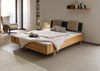 Bett inkl. Nachttisch links und Kopfteilkissen taupe Wildeiche 160x200x86 natur geölt/lackiert KITZBÜHEL #265 Bild 3