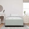 vidaXL Bettrahmen mit Matratze Hellgrau 120 x 190 cm Stoff 3399048 Bild 3