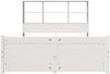 vidaXL Massivholzbett mit Regal ohne Matratze Weiß 140x200 cm Kiefer 3322472 Bild 4